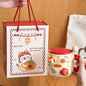 Good-looking Ceramic With Cover Spoon Hand Gift Couple Coffee Cup
