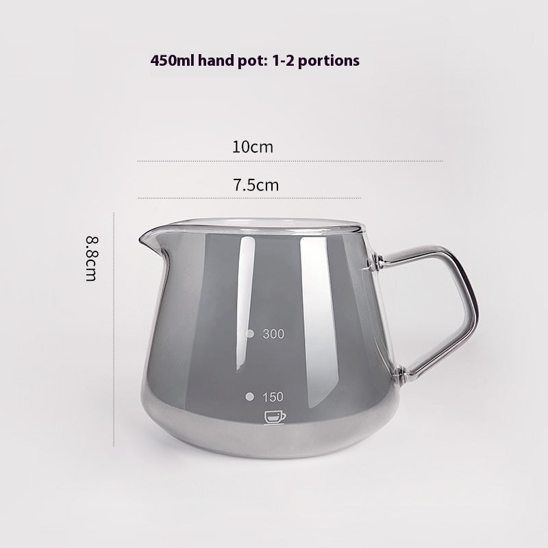 Handmade Coffee Dripper with Borosilicate Glass Filter Cup Set