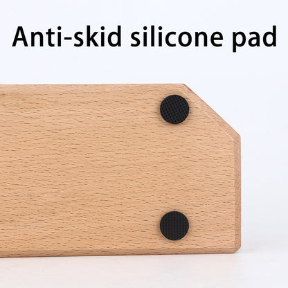 Coffee Machine Handle Bracket for Italian Press - Solid Wood Coffee Powder Base with Cloth Pad