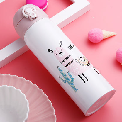 Stainless Steel Vacuum Flask for Kids and Adults - Cartoon Design