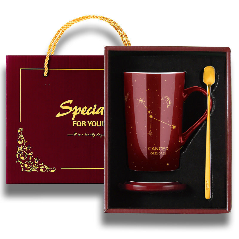 Gift Box with Coffee Cup and Spoon for Milk Coffee Lovers