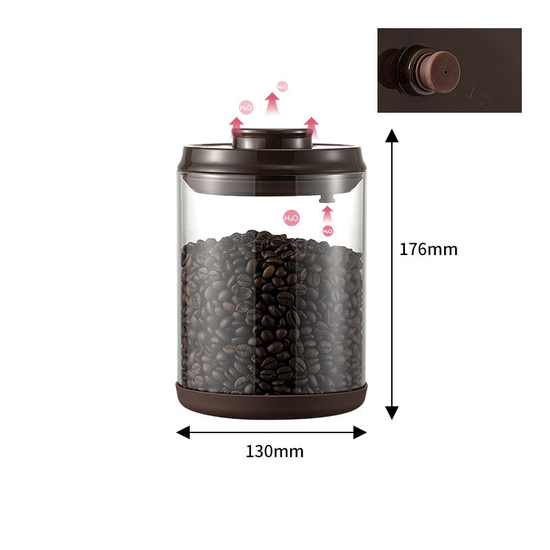 Coffee Bean Storage Jar with One-Way Exhaust Valve