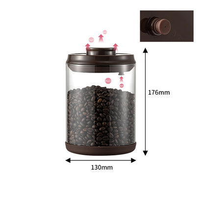 Coffee Bean Storage Jar with One-Way Exhaust Valve