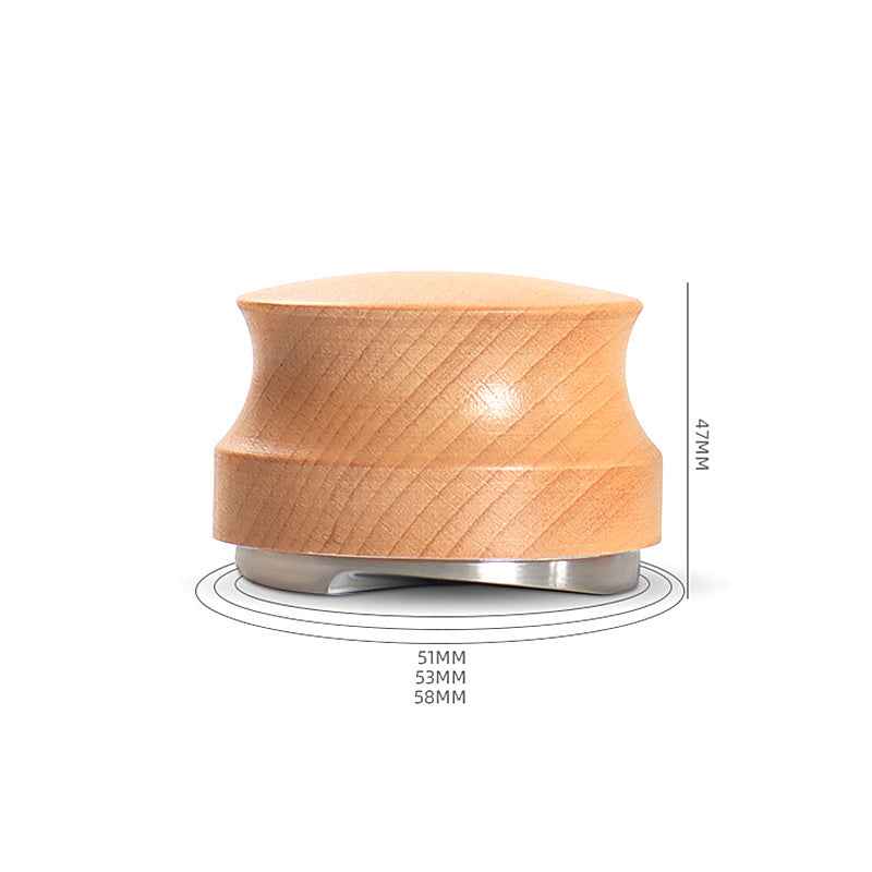 Adjustable Coffee Tamper and Distributor with Wooden Handle for Perfect Espresso Extraction