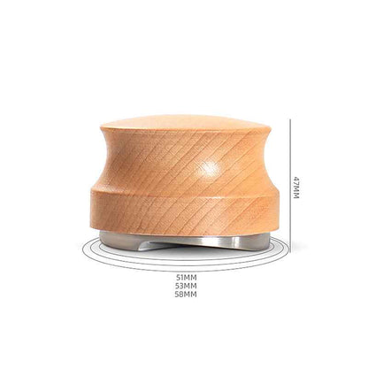 Adjustable Coffee Tamper and Distributor with Wooden Handle for Perfect Espresso Extraction
