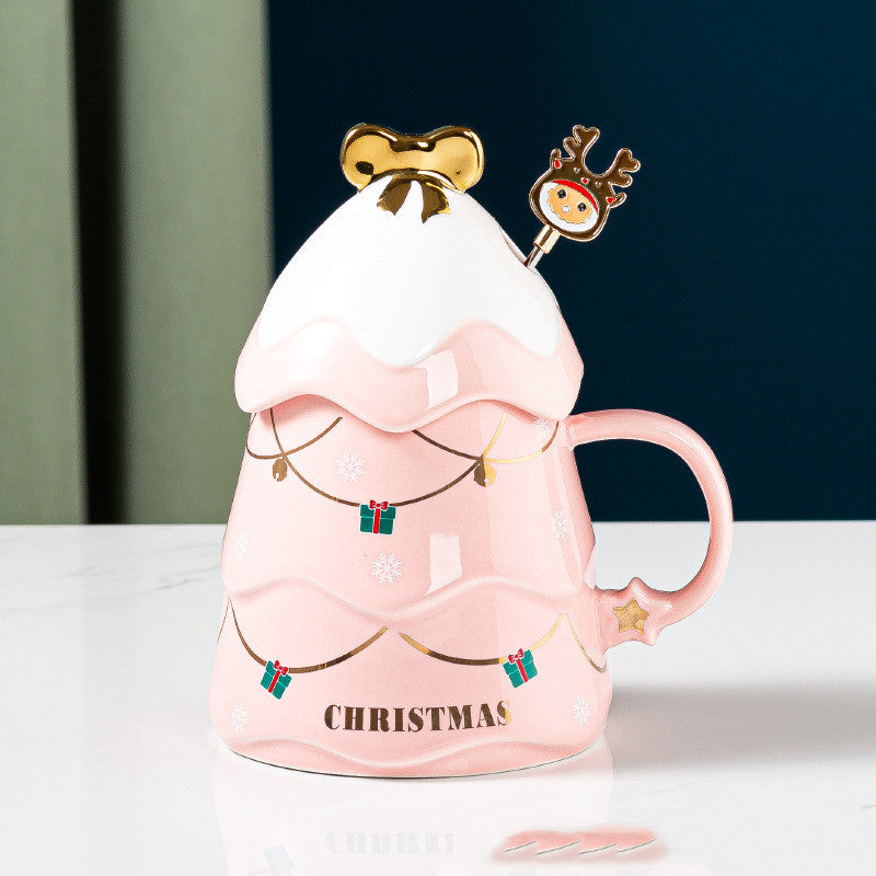 Creative Christmas Ceramic Mug Set Household