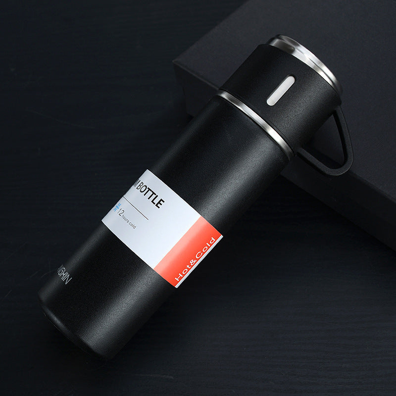 Travel Coffee Insulated Thermos with Cup - Hot & Cold Beverage Companion
