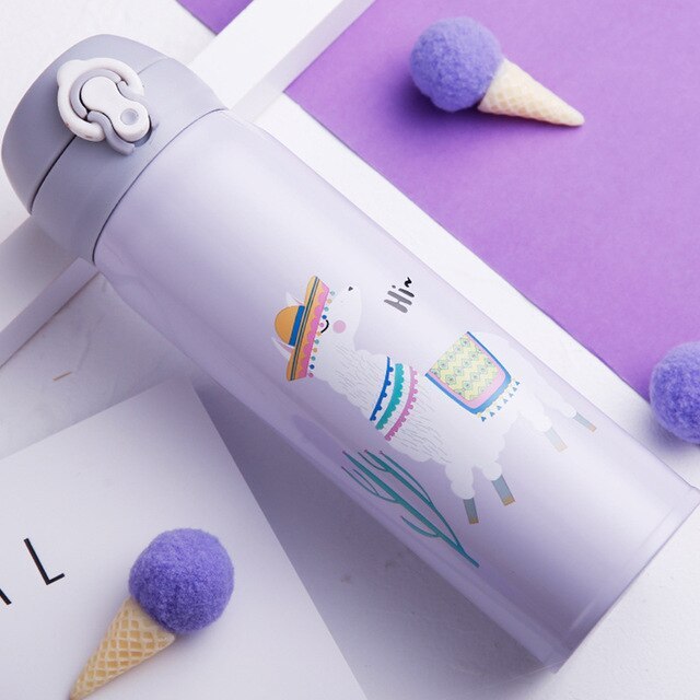 Stainless Steel Vacuum Flask for Kids and Adults - Cartoon Design