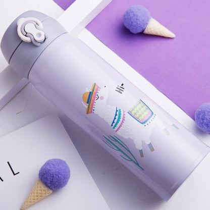 Stainless Steel Vacuum Flask for Kids and Adults - Cartoon Design
