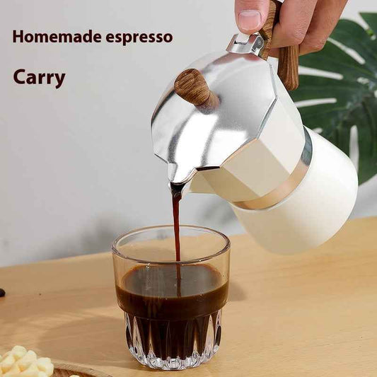 Single Valve Moka Pot Italian Small Coffee Pot Electric Ceramic Stove Coffee Tool Suit