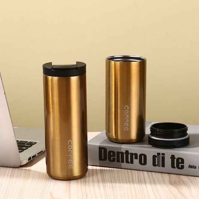 Stainless Steel Coffee Mug - Thermal Design in Gradient & Solid Colors