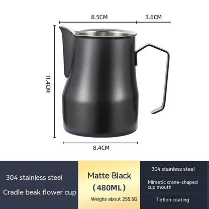 Frothing Pitcher with V-Shaped Pointed Design for Perfect Milk Froth