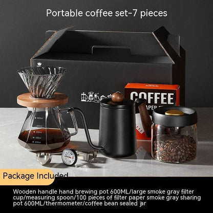 Pour-over Coffee Suit Gift Box Household American Coffee Maker Coffee Pot With Scale Combination