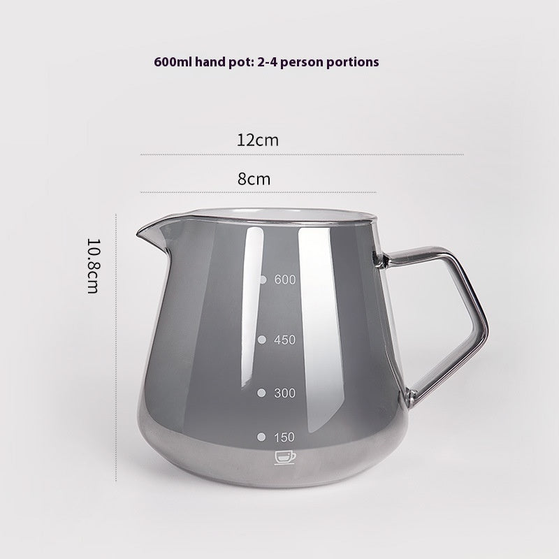 Handmade Coffee Dripper with Borosilicate Glass Filter Cup Set