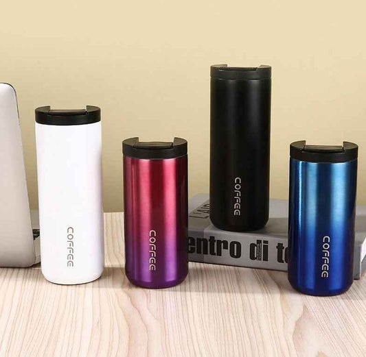 Stainless Steel Coffee Mug - Thermal Design in Gradient & Solid Colors