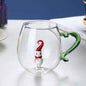 Creative Christmas Fashion Snowman Tree Glass Cup