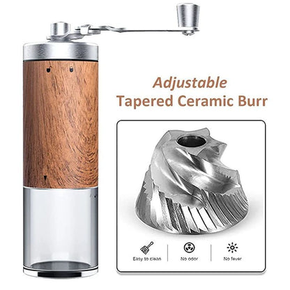 Metal Coffee Grinder - Premium Manual Handheld Mill for Fresh Grounds