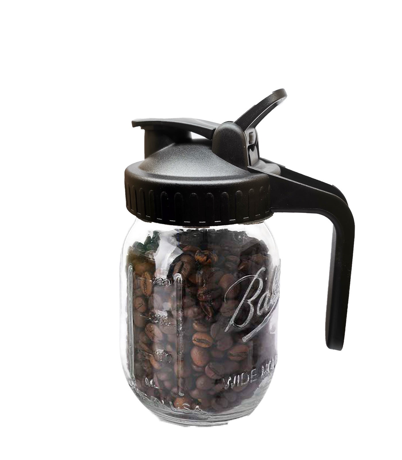 Sealed Coffee Mason Jar with Handle for Freshness and Convenience