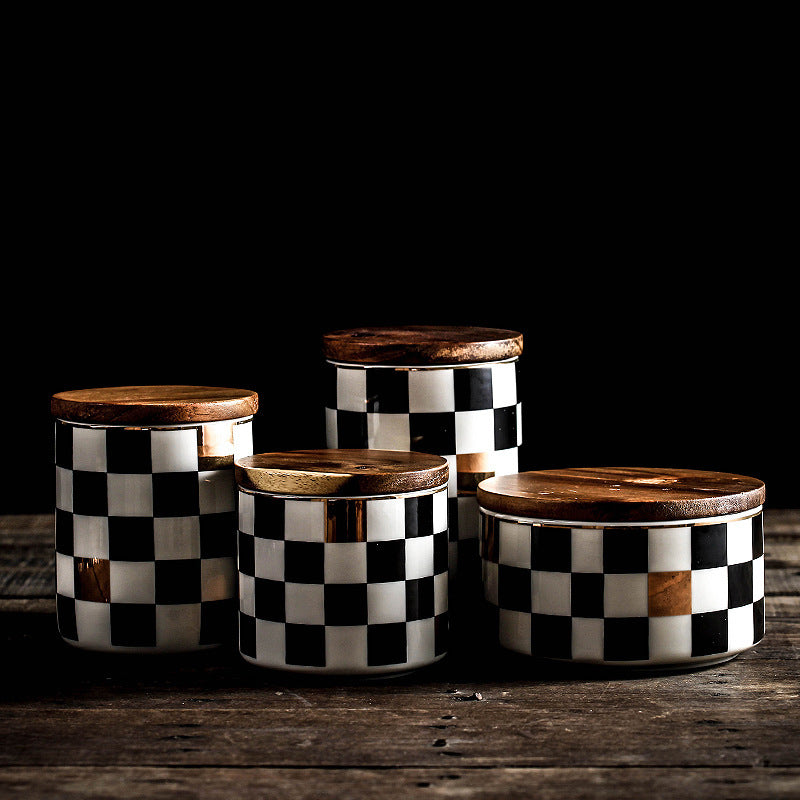 Nordic Style Ceramic Kitchen Jar for Airtight Storage