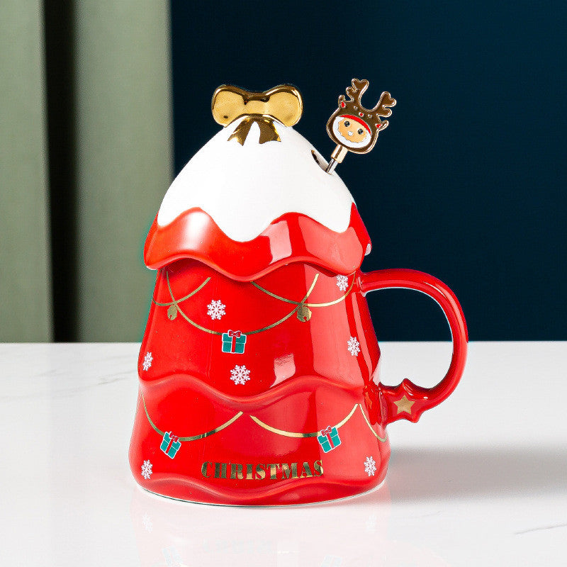 Creative Christmas Ceramic Mug Set Household