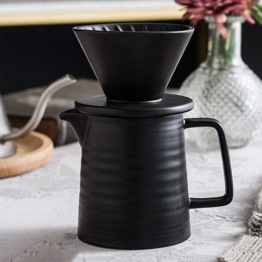 Handmade Coffee Pot Set with Filter Cup for Shared Brewing