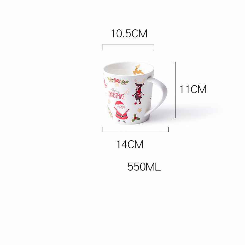Men's Christmas Mug Large Capacity Ceramic