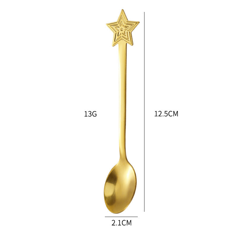 Creative Coffee Holiday Gift Box Stainless Steel Christmas Tableware Spoon