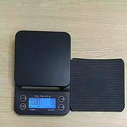 Electronic Coffee Weighing Scale - Black Precision Scale for Perfect Brewing