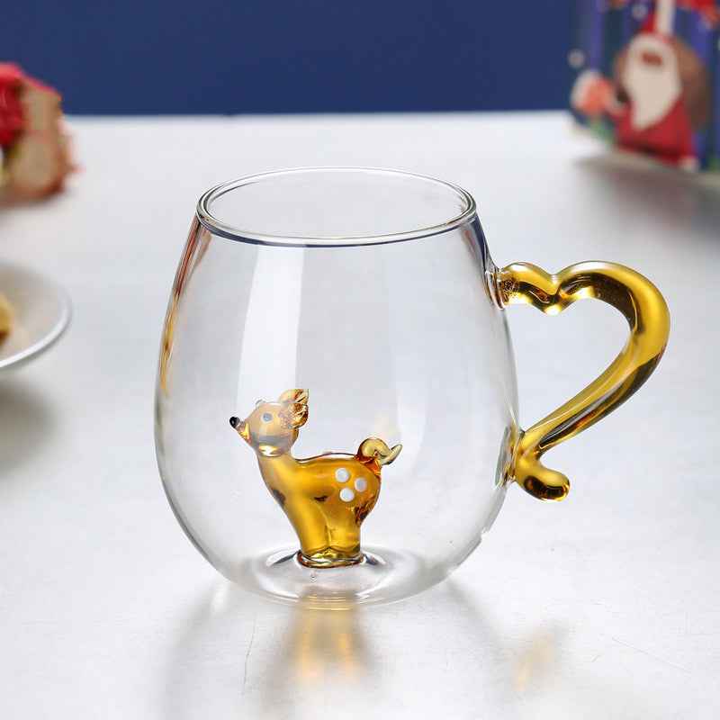 Creative Christmas Fashion Snowman Tree Glass Cup
