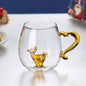 Creative Christmas Fashion Snowman Tree Glass Cup