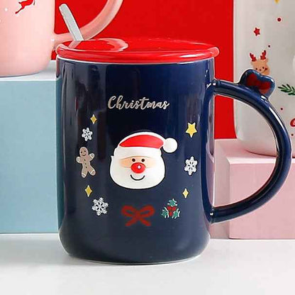 Nordic Christmas Cartoon Ceramic Cup Lovely Gift