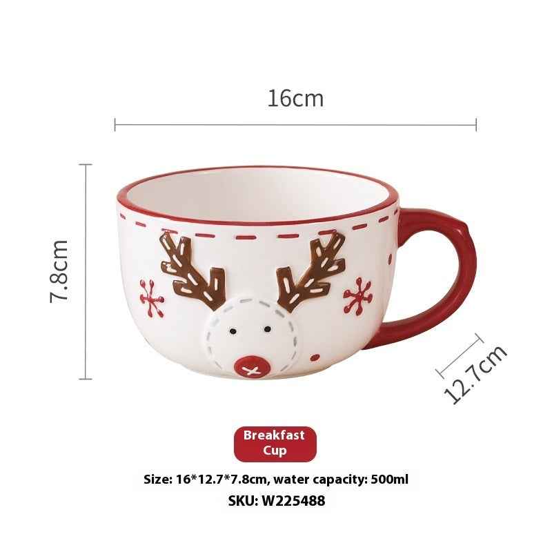 Santa Claus Ceramic Cup Office Home
