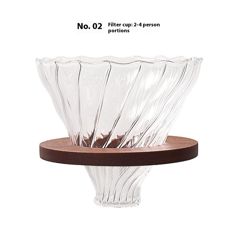 Handmade Coffee Dripper with Borosilicate Glass Filter Cup Set