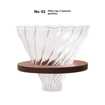 Handmade Coffee Dripper with Borosilicate Glass Filter Cup Set