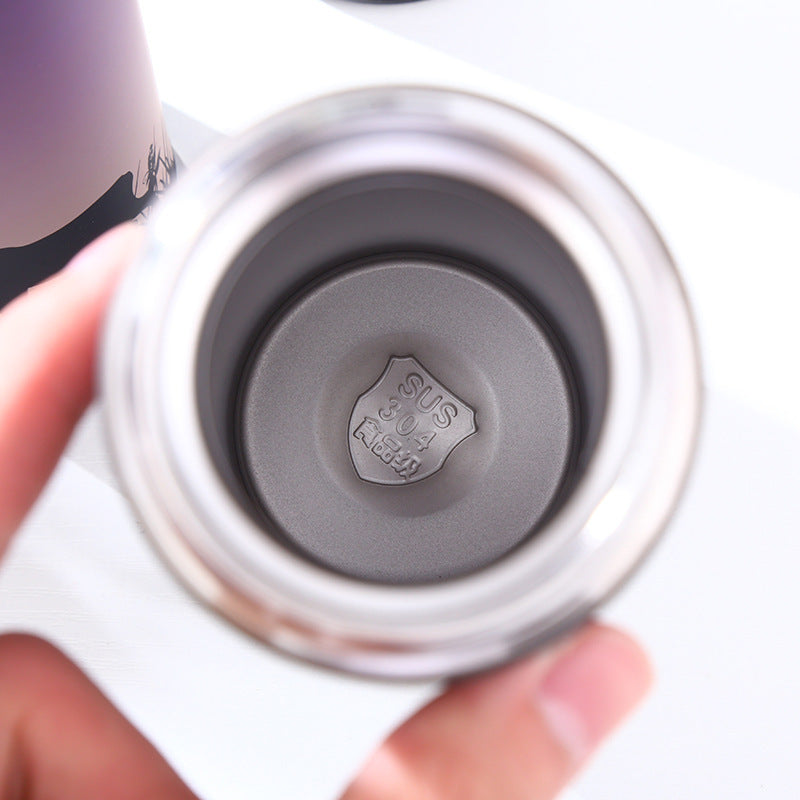 Stainless Steel Vacuum Flask - Sleek Straight Body Design
