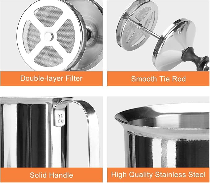 Manual Operated Milk Foam Maker for Cappuccino and Latte Coffee Frother