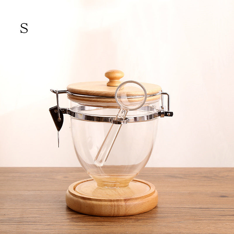 Oak Coffee Bean Canister