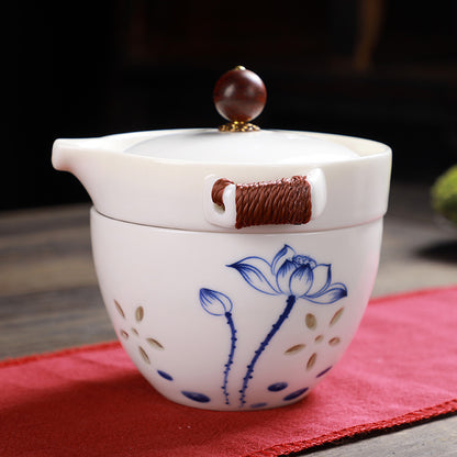 Travel Portable Ceramic Tea Set - (No box)