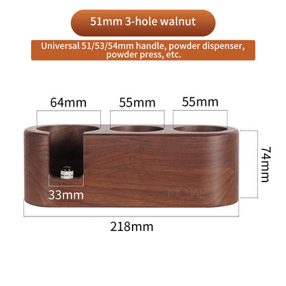 Walnut Wood Tamping Station for 51mm, 54mm, 58mm Portafilters