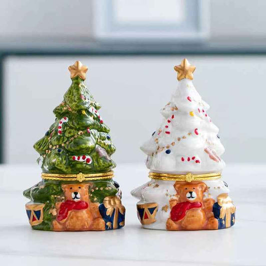 Ceramic Aromatherapy Box Christmas Tree Jewelry Box