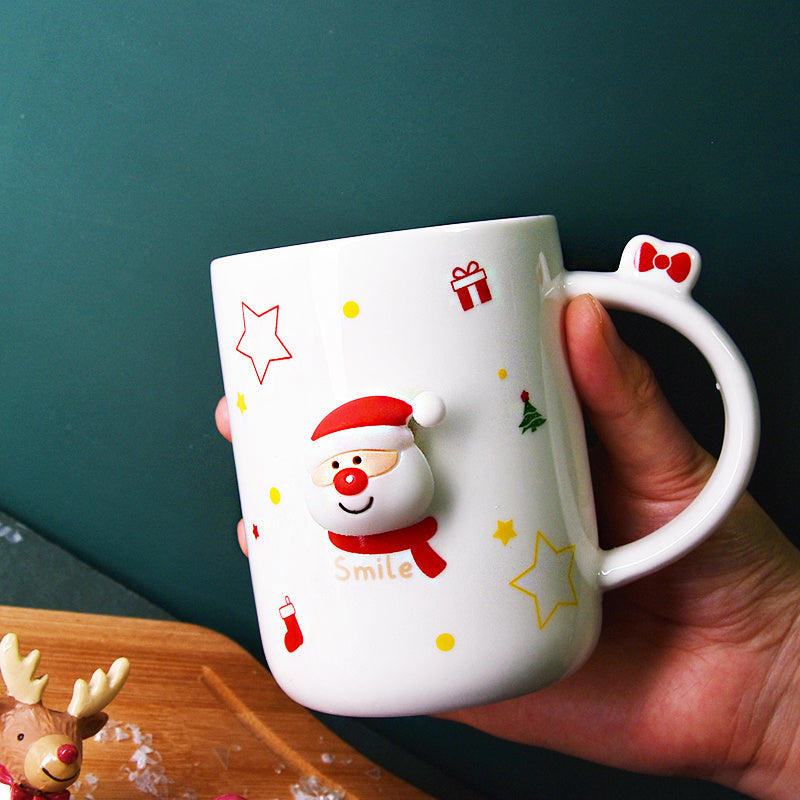 Ceramic Christmas Mug  Breakfast Coffee Cup