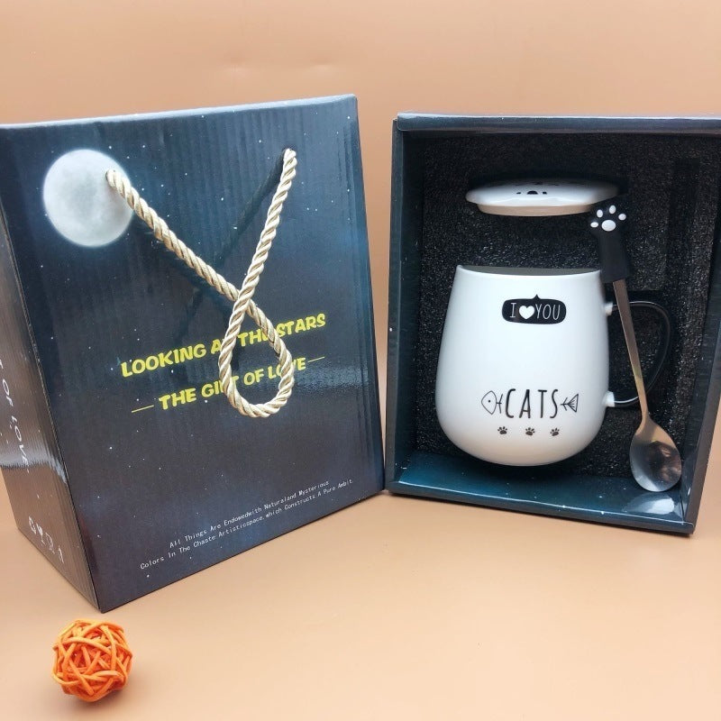 Cat Lover Gift Box Ceramic Mug - Perfect Gift for Cat Enthusiasts