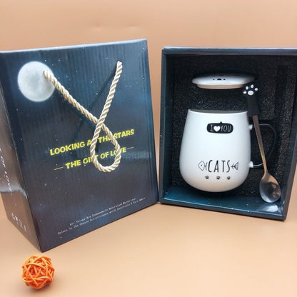 Cat Lover Gift Box Ceramic Mug - Perfect Gift for Cat Enthusiasts