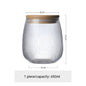 Vertical Bamboo Glass Storage Jar with Airtight Seal for Effortless Organization