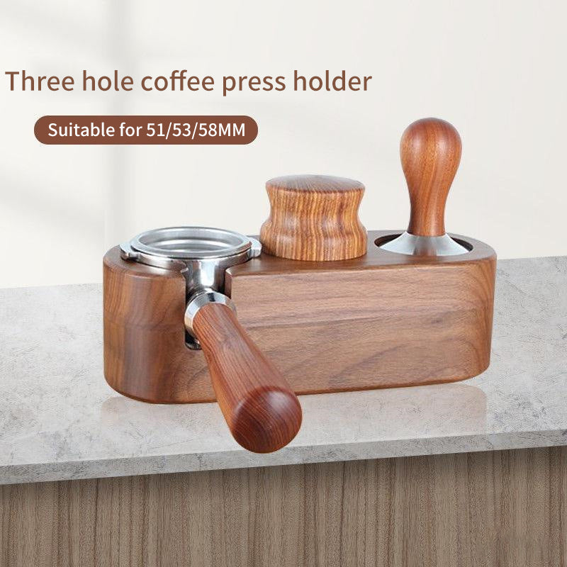 Walnut Wood Tamping Station for 51mm, 54mm, 58mm Portafilters