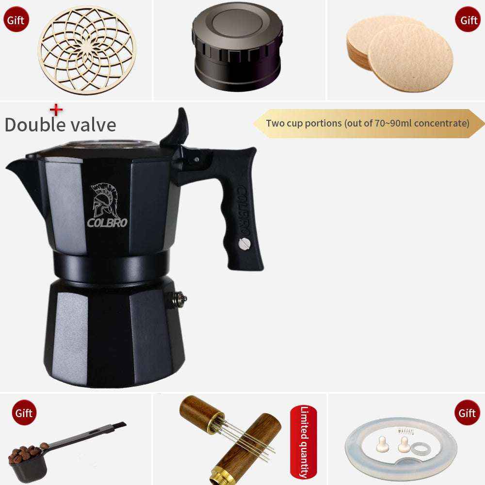 Colbro Moka Pot: Double Valve Espresso Maker for Perfect Home Brewing (UNITED STATES - Hye Bang)