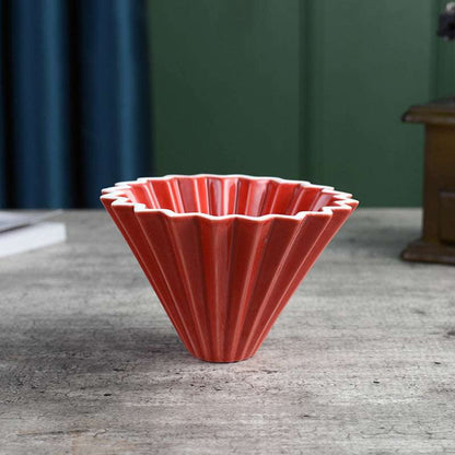 Origami Ceramic Coffee Dripper - Pour Over Coffee Cone