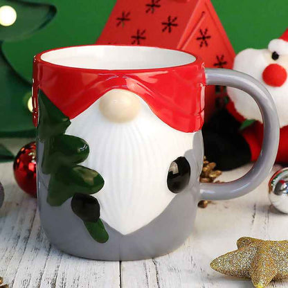 Santa Claus Ceramic Cup Cartoon 3D Hand-painted