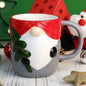 Santa Claus Ceramic Cup Cartoon 3D Hand-painted