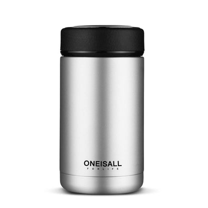 ONE IS ALL Men's 400ml Insulated Stainless Steel Mug - Vacuum Flask for Coffee, Wine & Water